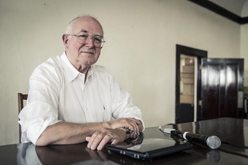 Tom Oberheim sitting